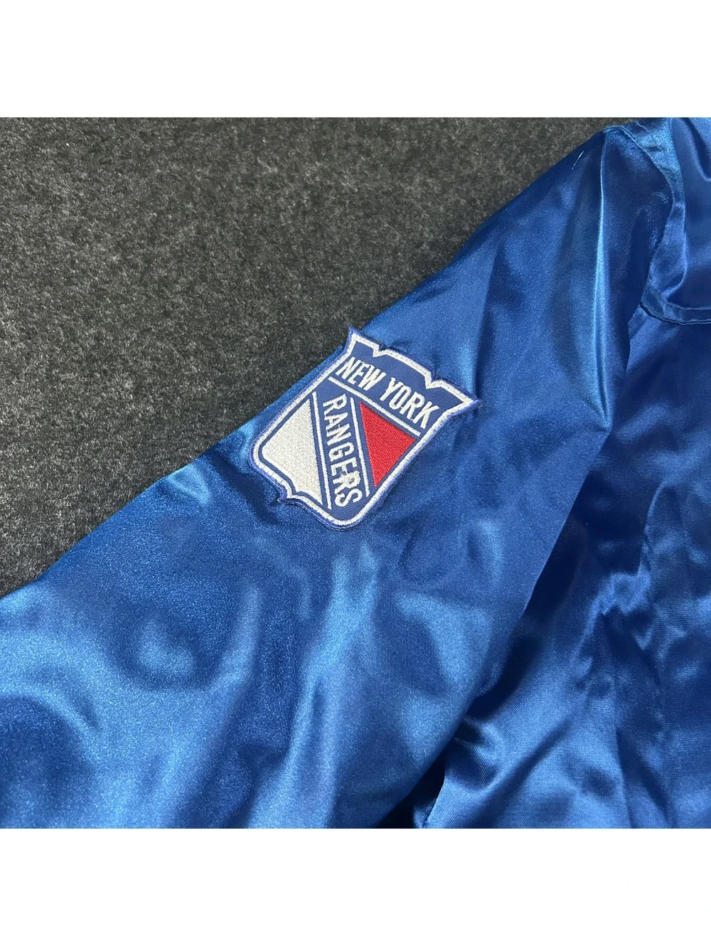 Vintage G-III Sports by Carl Banks NHL NY Rangers Blue Varsity Jacket Youth L